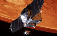 MAVEN spacecraft above Mars